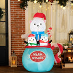 Outsunny 5ft Christmas Inflatable Outdoor Decoration