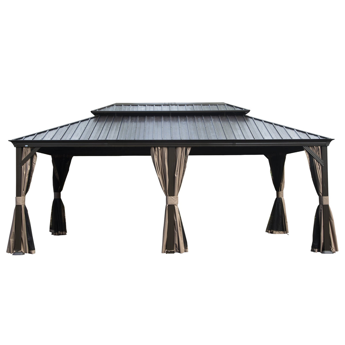 12' x 18' Hardtop Gazebo with Drainage System - Aluminum