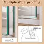 Semi-Frameless Pivot Shower Door with Magnetic Soft-Close - Chrome