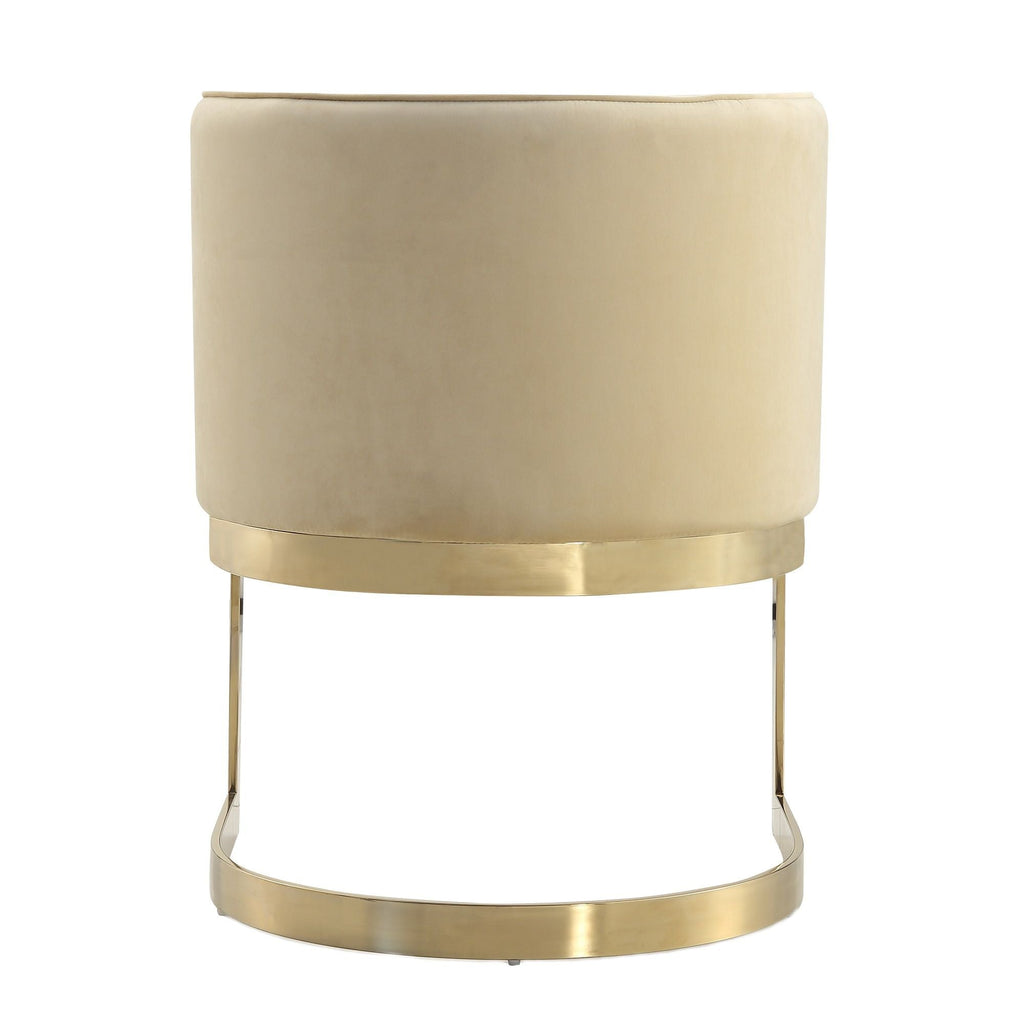 Aura Dining Chair with Brass Frame - Pink, Blue, or Beige