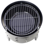 Portable Charcoal Smoker Grill with 3-in-1 Cooking Functionality - Black