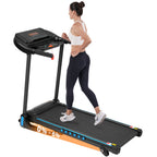 Incline Treadmill for Running & Walking with Hydraulic Folding - Black