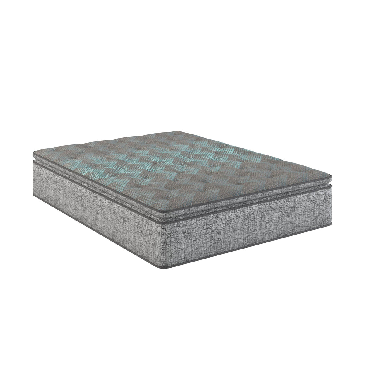 10" Hybrid Euro Top Mattress with Plush Comfort - Blue / Gray