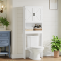Over The Toilet Storage Cabinet with Adjustable Shelf - White