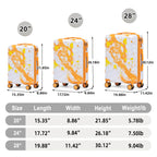 3-Piece Hard Case Luggage Set with Spinner Wheels - Orange