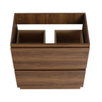 Modern Freestanding Bathroom Vanity Cabinet with Double Drawer - Light Brown or Dark Brown