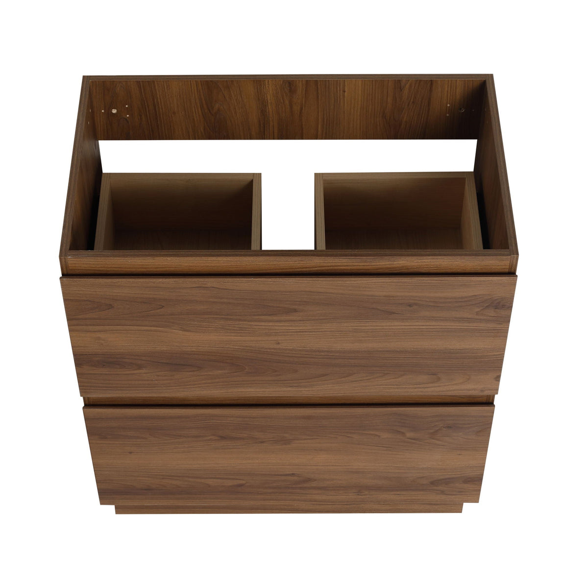 Modern Freestanding Bathroom Vanity Cabinet with Double Drawer - Light Brown or Dark Brown