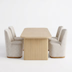 68.75" Wood Dining Table Set with 4 Chairs