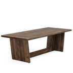 Executive Desk with Pedestal - Large Writing Workstation - Brown