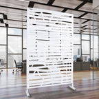 Metal Privacy Screen Room Divider with Durable Construction - Black, White, Dark Brown
