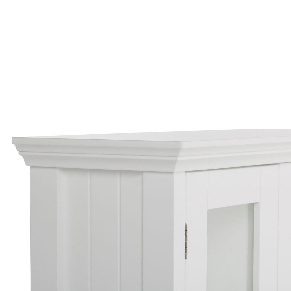 Double Door Wall Cabinet with Adjustable Shelves - Pure White