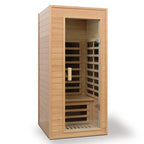 Hemlock Infrared Sauna with Bluetooth & LED Lighting - Natural Wood