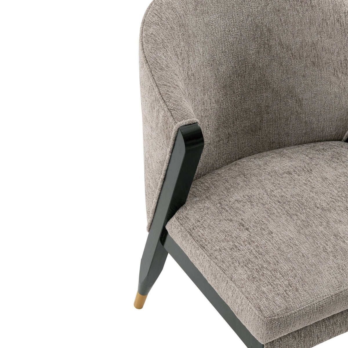 Ola Dining Chair with Solid Elm Wood Frame and High-Density Foam - Beige, Gray, or Dark Gray
