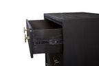5 Drawer Chest Ample Storage with Cedar & Felt-Lined Drawers - Black or Light Brown