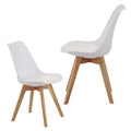 Medieval Dining Chair Set of 4 with Sturdy Plastic Frame - White or Black