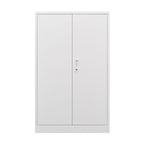 Metal Storage Cabinet With Locking Doors And Adjustable Shelf