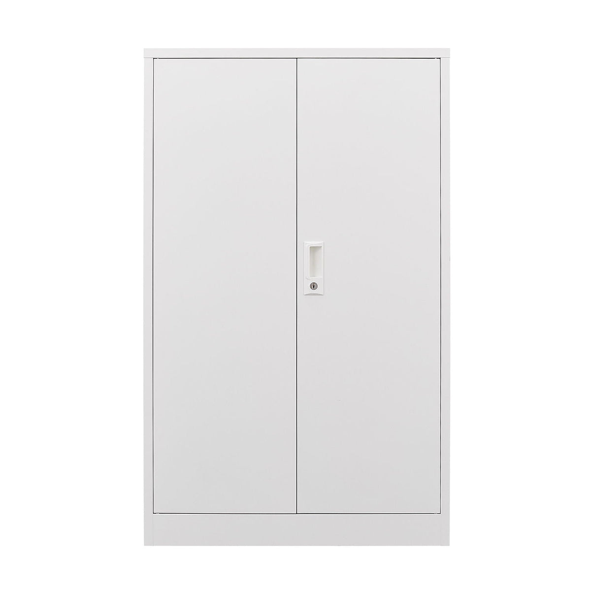 Metal Storage Cabinet With Locking Doors And Adjustable Shelf