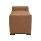 Stylish and Durable Brown Faux Leather Bench