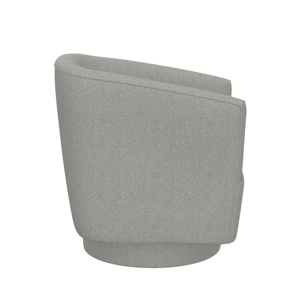 Fabric Swivel Accent Chair with Compact Design - Light Blue, Dark Green, White, Gray, Blue
