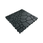 Stone Texture 12" Patio Deck Tiles with Interlocking Design - Polypropylene, 44 pcs