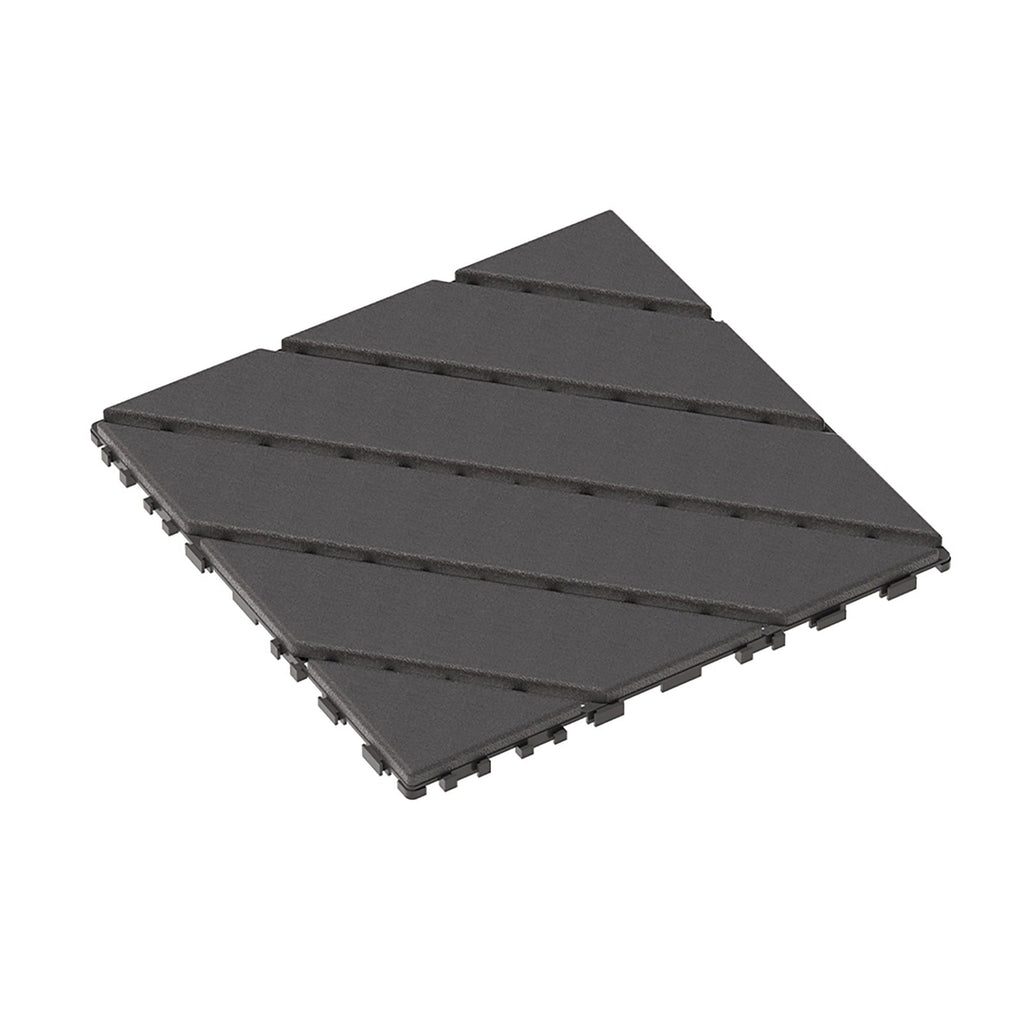 Durable Plastic Interlocking Deck Tiles with Waterproof Design - Dark Gray or Brown