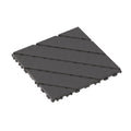 Durable Plastic Interlocking Deck Tiles with Waterproof Design - Dark Gray or Brown