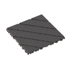 Durable Plastic Interlocking Deck Tiles with Waterproof Design - Dark Gray or Brown