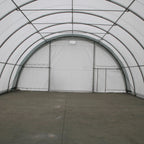Single Truss Arch Storage PE Shelter - White