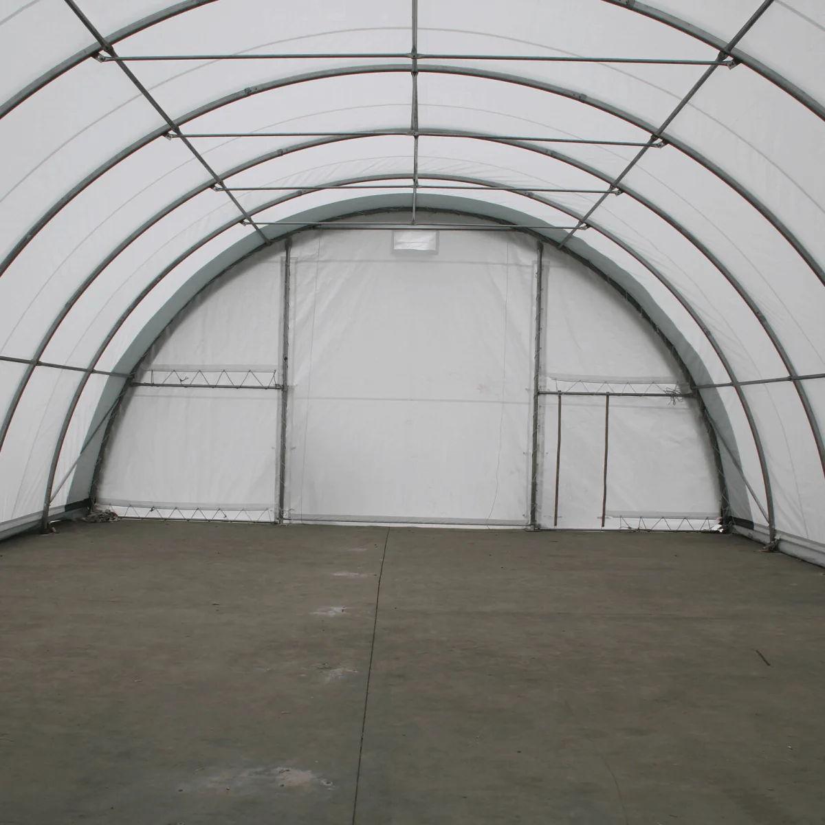 Single Truss Arch Storage PE Shelter - White