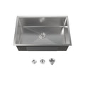 Stainless Steel Kitchen Sink with Single Bowl - Brushed Nickel