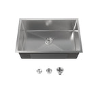 Stainless Steel Kitchen Sink with Single Bowl - Brushed Nickel