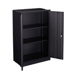 Metal Storage Cabinet With Locking Doors And Adjustable Shelf