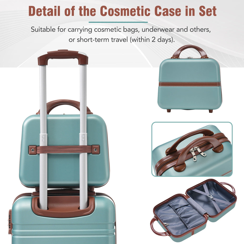 Hardshell Luggage Sets 4 Pieces with TSA Lock - Lightweight, Multiple Colors