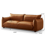 Mid-Century Modern Luxury Sofa with Tufted Design - Light Brown or White