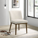 Mid-Century Dining Chair Set of 2 with Solid Wood Frame - Dark Gray or White