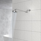 Stainless Steel Shower Arm Extension with 360° Rotation - Black or Pearl Silver