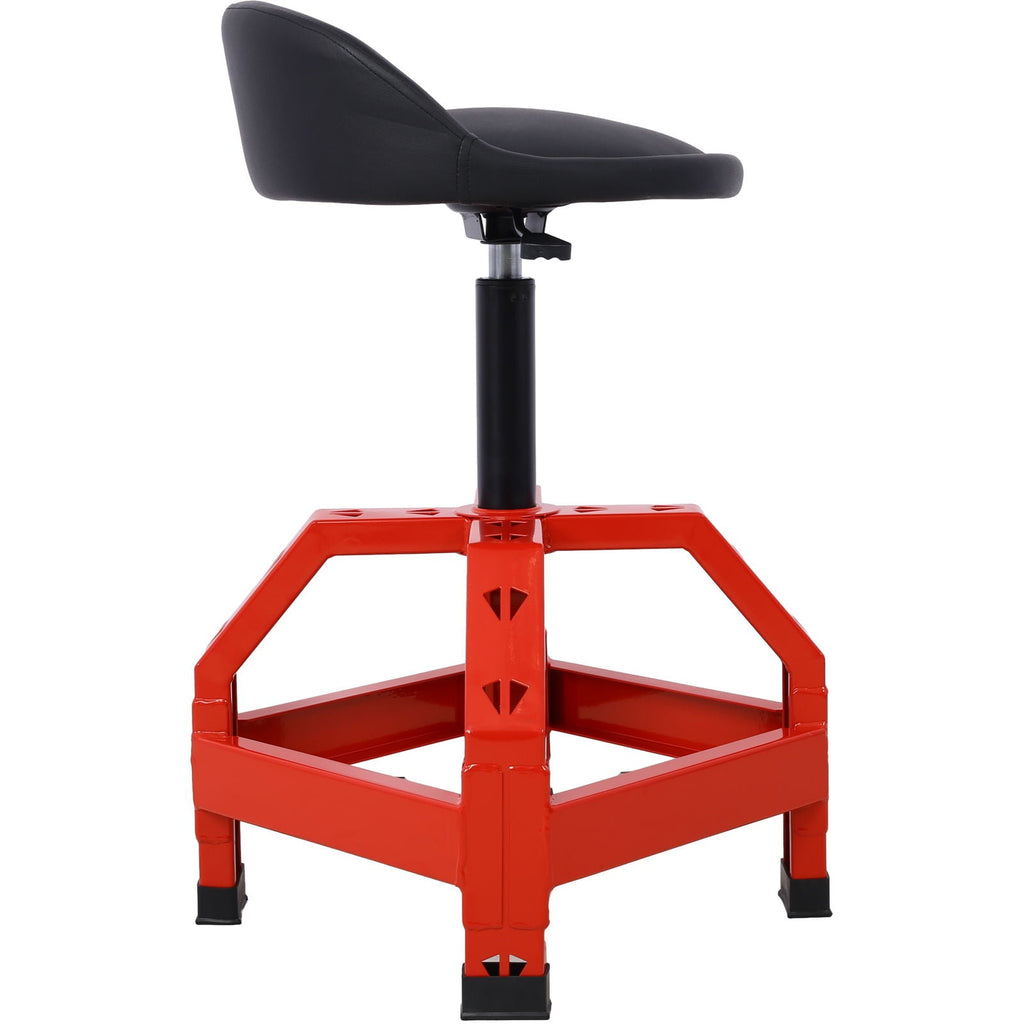 Pneumatic 360 Degree Swivel Mechanics Stool with Adjustable Height - Red or Black