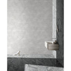 Hexagon Natural Stone Marble Decorative Tile Set with 3D Fluted Texture - Gray or White