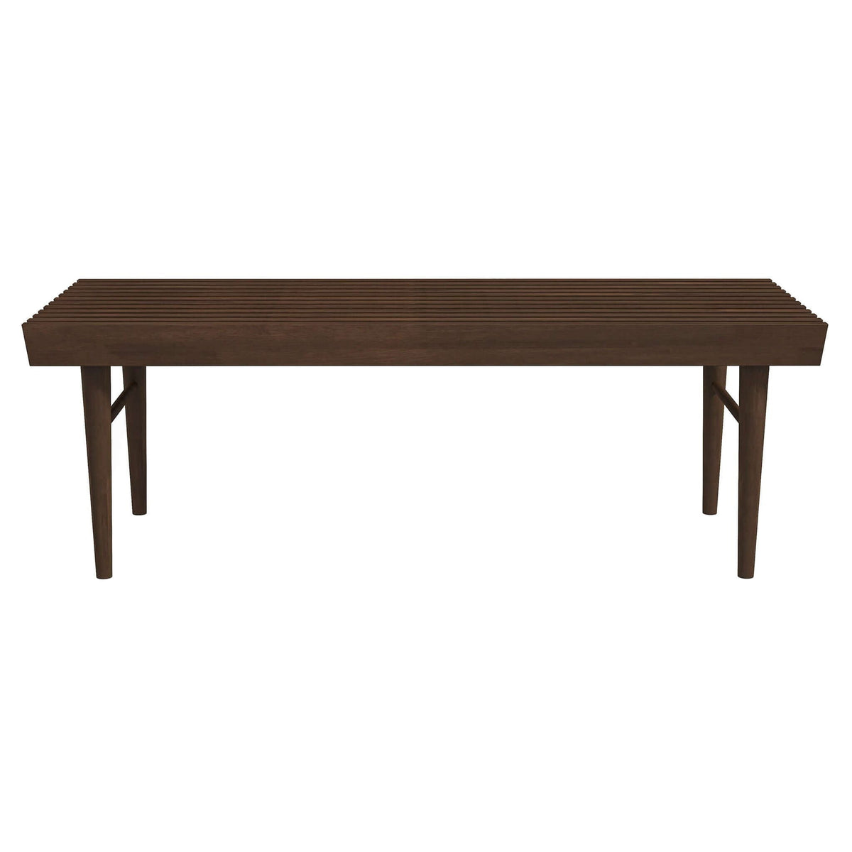 Dark Brown Wood Accent Bench with Solid Wood Frame - Mia