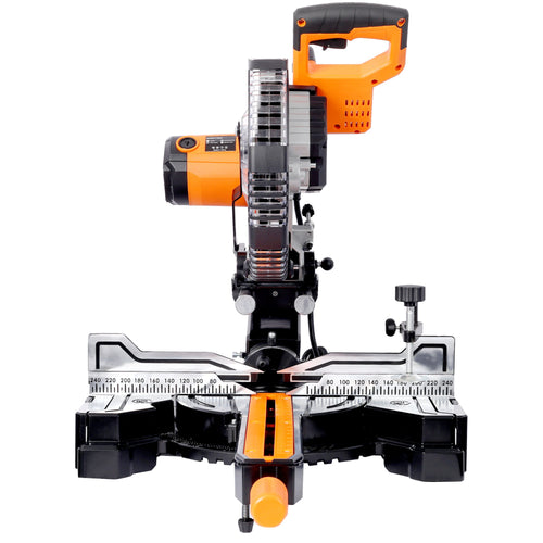 10 Inch Dual Bevel Sliding Miter Saw with LED and 2-Speed Motor - Steel