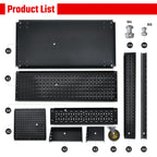 3-Tier DIY Detachable Utility Cart with Steel Pegboard and Wheels