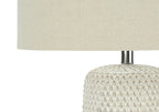 Contemporary Ceramic Table Lamp with 3-Way Lighting - Beige