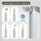 Semi-Handcrafted Metal Vase Set with Embossed Texture - Gold