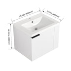 Modern Bathroom Vanity with Side Storage - Light Brown or White