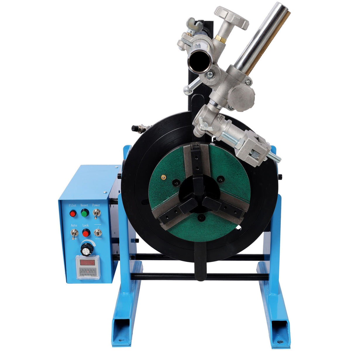 Heavy Duty Rotary Welding Positioner Turntable Table with Manual Tilt - Blue