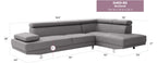 Comfort Stationary Sectional with Adjustable Features - Multiple Colors