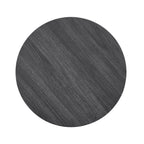 Contemporary 3 Piece Coffee Table Set with Oval Wood Shelf - Charcoal