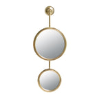2 Circle Mirrors For Wall Decor in Gold