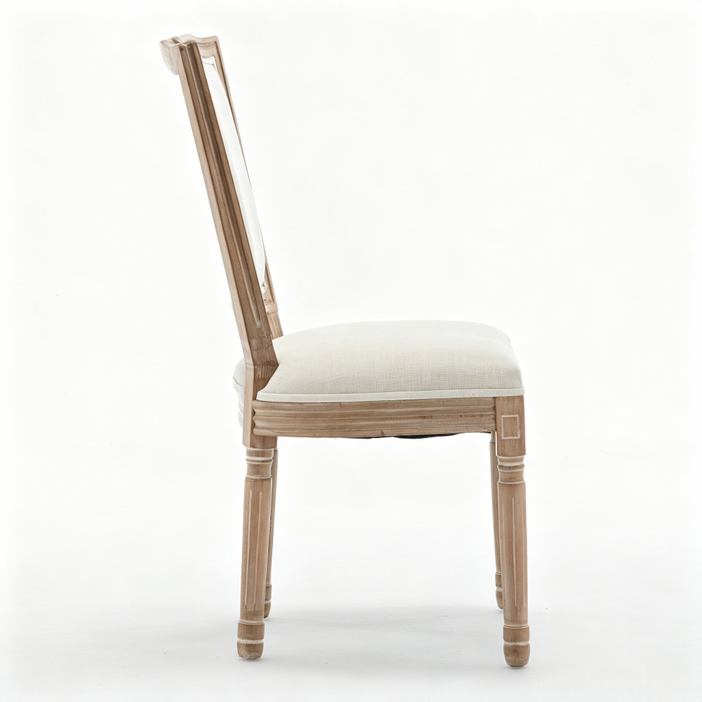 Farmhouse Solid Wood Frame Dining Chairs with Cushioned Seat