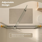 47-49" W × 72" H Pivot Shower Door with Easy-Clean Coating - Matte Black